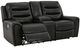 Signature Design by Ashley® Warlin Black Power Reclining Loveseat with Console-1
