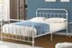 Titus Furniture White 60" Queen Metal Bed-1