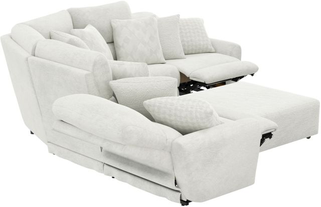 Catnapper® Majesty 4-Piece White Curved Power Reclining Sectional-3