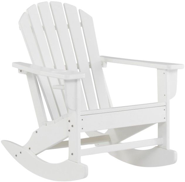 Signature Design by Ashley® Sundown Treasure White Polyethylene Outdoor Rocking Chair-0