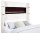 Coaster® Tisdall Cream Queen Upholstered Panel Bed with Flame Visualizer-5