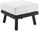 Linon Alora White/Black Aluminum/Fabric Outdoor Ottoman-0