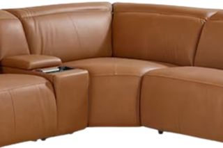 Bassett® Furniture Airy Antelope Leather Corner Chair