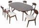 Furniture of America® Hammel 7-Piece Rich Walnut Dining Table Set-0