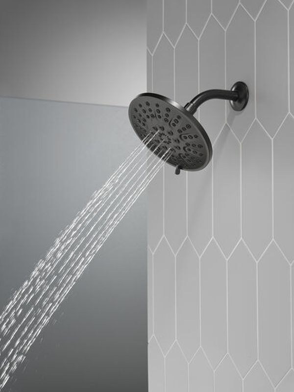 Delta Universal Showering Components Matte Black 4-Setting Shower Head-1