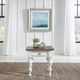 Liberty Furniture River Place Tobacco End Table with Riverstone White Base-1