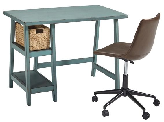 Signature Design by Ashley® Mirimyn 2-Piece Teal Office Desk Set-0
