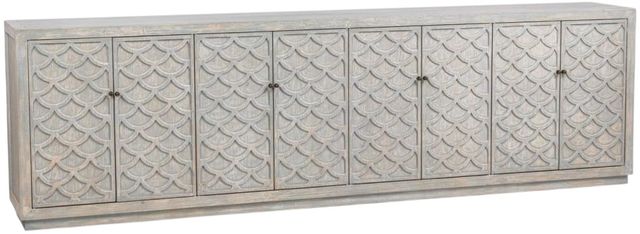 Classic Home Malibu Blue Washed 8-Door Cabinet-0