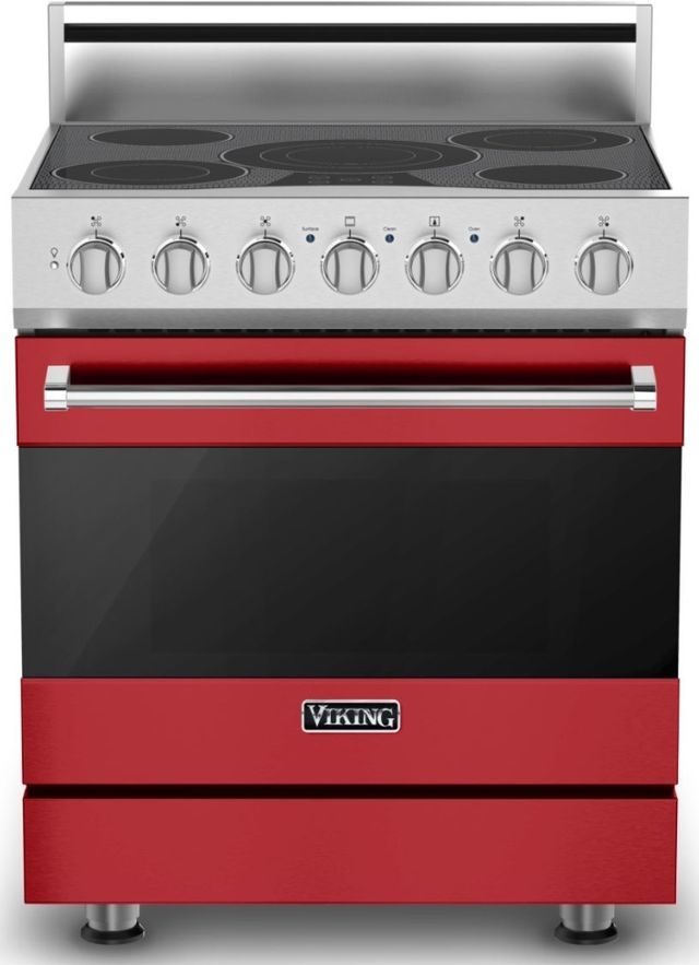 Viking® 3 Series 30" San Marzano Red Freestanding Electric Range-0