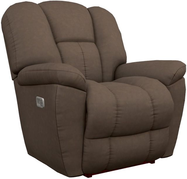 La-Z-Boy® Maverick Mahogany Power Rocking Recliner with Headrest and Lumbar-0