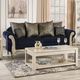 Furniture of America® Marinella Royal Blue Sofa-0