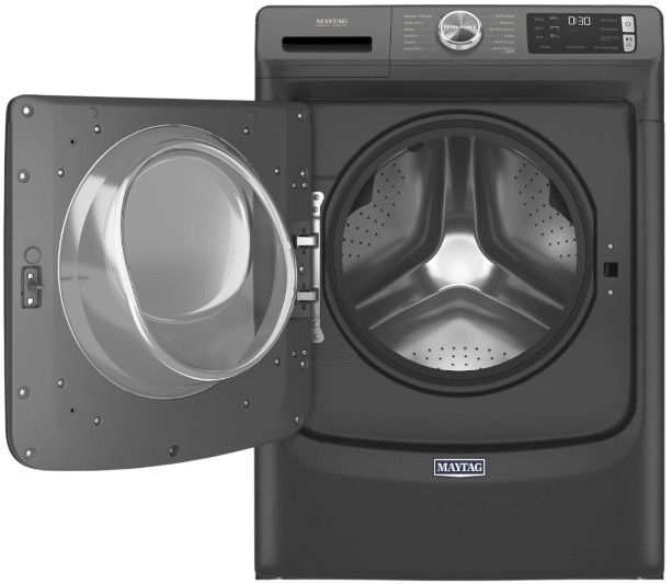 Maytag® 4.5 Cu. Ft. Volcano Black Front Load Washer with Extra Power and 12-Hr Fresh Spin™ Option-1