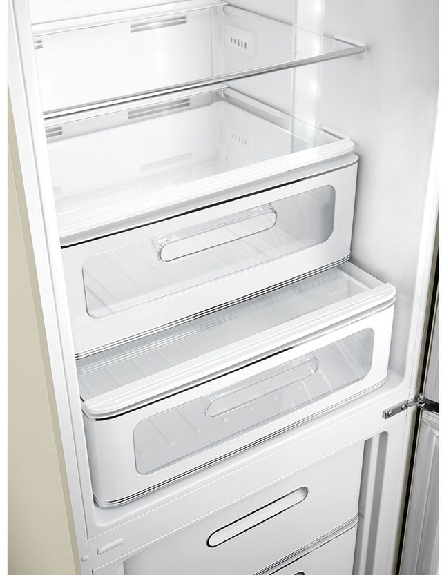 Smeg 50's Retro Style Aesthetic 11.7 Cu. Ft. Cream Bottom Freezer Refrigerator-3