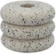 TOV Furniture Gabby Cream Speckled Stacked Candleholder-0