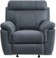 Homelegance® Clifton Blue Manual Glider Recliner-3