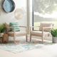 Linon Svana 2-Piece Beige/Natural Fabric/Wood Outdoor Side Chair Set-1