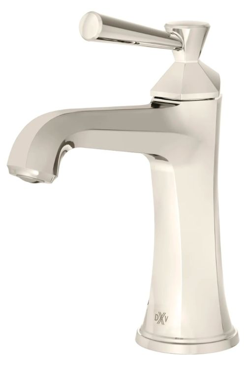DXV Fitzgerald Platinum Nickel Single Handle Bathroom Faucet with Lever Handle-1