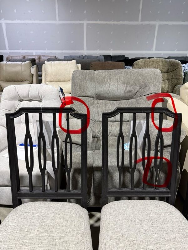 Clearance Universal Explore Home™ Set of 6 Midtown Coal/Coconut Metal Chair-1