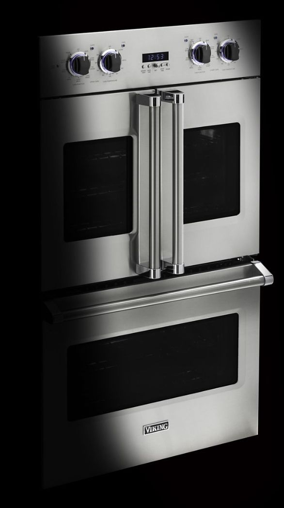 Viking® 7 Series 30" Antique Bronze Double Electric French-Door Wall Oven-1