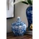 A & B Home Blue/White Lidded Jar-5
