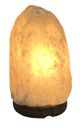 A & B Home White 5" Himalayan Salt Lamp with Wooden Base-1