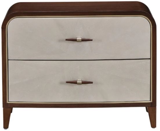 Michael Amini® Houston Walnut 2-Drawer Nightstand-2
