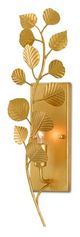 Currey & Company Golden Eucalyptus Contemporary Gold Leaf Wall Sconce-1