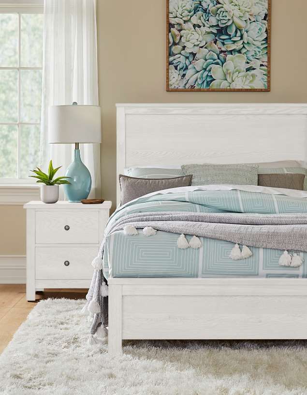 Vaughan-Bassett Fundamentals White King Panel Bed-3
