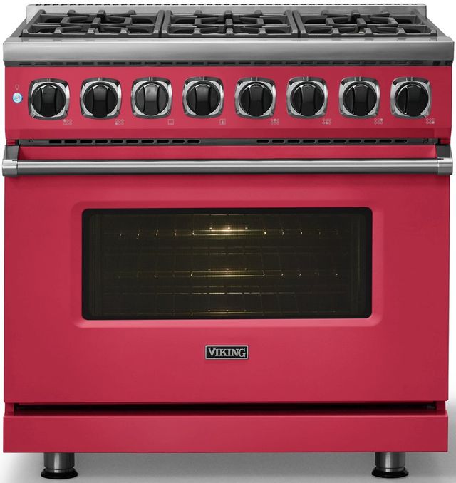 Viking® 7 Series 36" Valentine Pro Style Dual Fuel Range-2