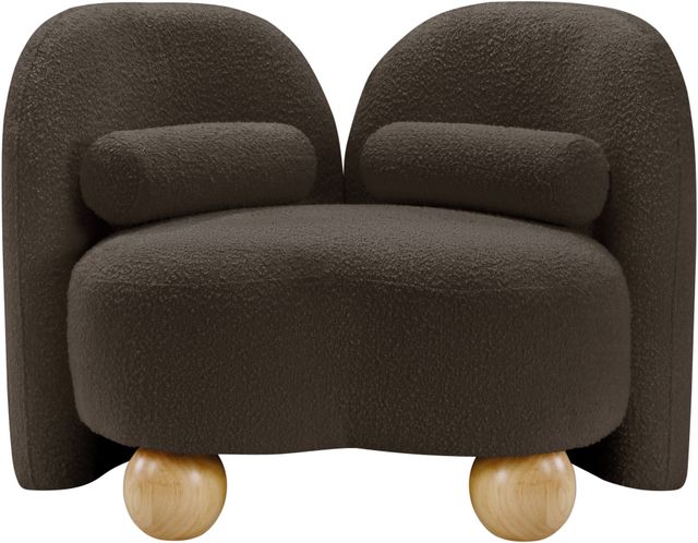 Meridian Furniture Daphne Brown Boucle Fabric Accent Chair-2