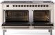 Ilve® Nostalgie II Series 60" Antique White Pro Style Dual Fuel Range-1