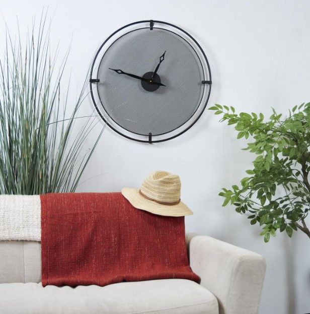 Deco Marche Black Minimalistic Wall Clock-4