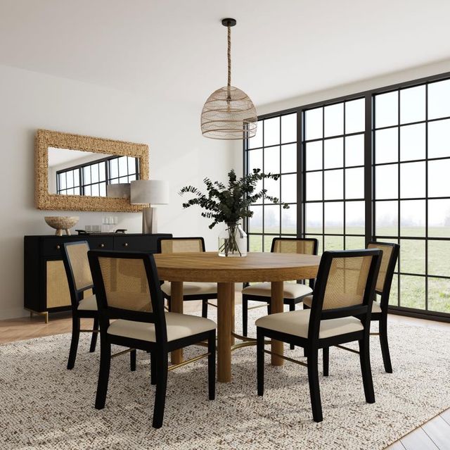 Coaster® Arini 7-Piece Black/Sand Wash Dining Set-1