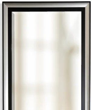 Stylecraft Black/Silver Beveled Framed Wall Mirror-1