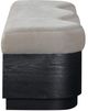 Meridian Furniture Savoy Beige/Black Upholstered Bench-2