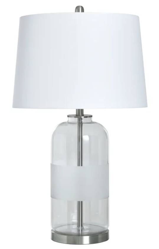 StyleCraft 30" Clear Frosted Table Lamp -0