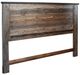 International Furniture Direct Antique Gray Brown Queen Panel Bed-1