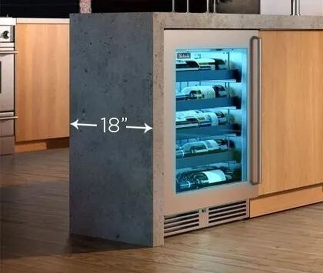 Perlick® Signature Series Sottile 3.1 Cu. Ft. Stainless Steel Outdoor Wine Cooler -2