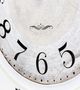 YHD Distressed White Circular Iron Wall Clock-5