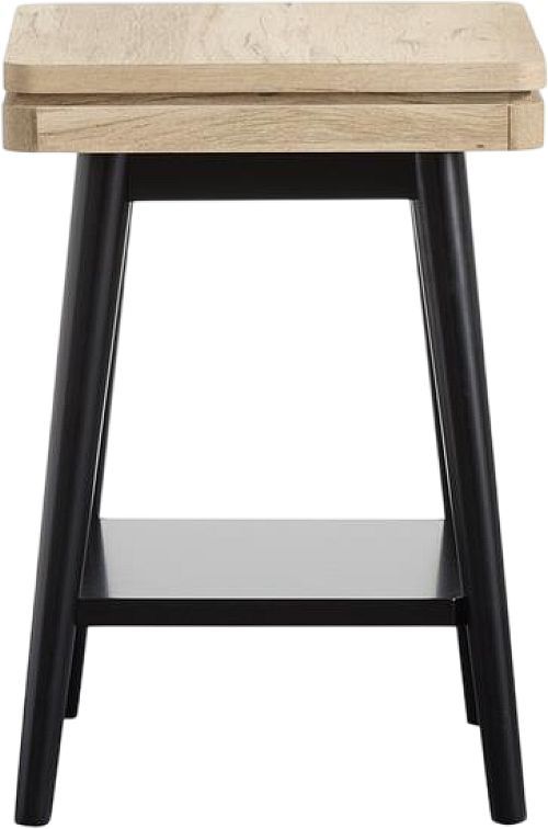 Magnussen Home® Fletcher Driftwood Accent Table with Black Base-2