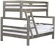 Crate Designs™ Furniture Storm Twin XL/Queen Offset Ladder End Bunk Bed-0