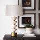 Uttermost® Hemisphere Brass/Travertine Table Lamp-1