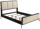 Coaster® Arini 4-Piece Black/Cream Queen Upholstered Bedroom Set-1