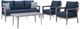 Signature Design by Ashley® Gali 4-Piece Blue/Gray Aluminum/Fabric Outdoor Conversation Set-0