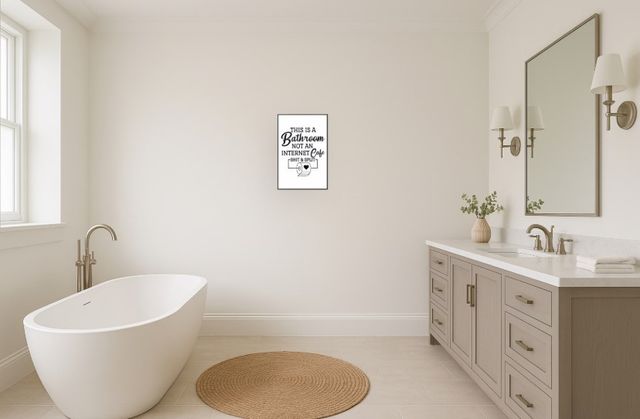 Classy Living Refreshing Quirky Restroom Reminder Wall Art-1