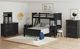 Elements International Hampton Kids Charcoal Youth Twin/Full Loft Bed with Staircase and Desk-1