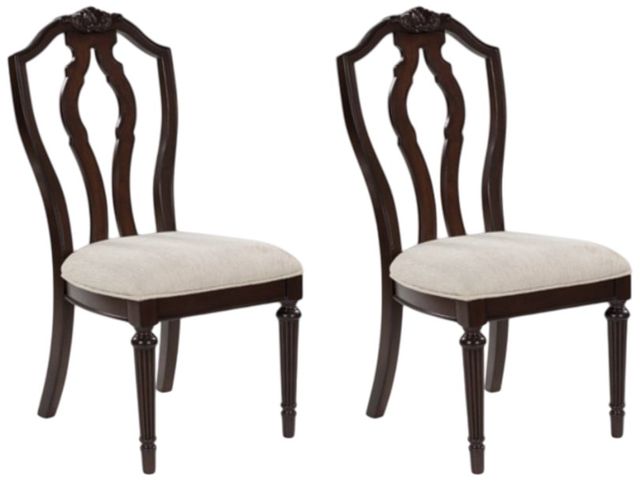 Signature Design by Ashley® Lavinton Cherry Brown/Tan Dining Side Chair-4