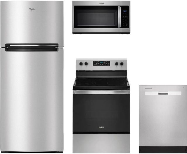 Whirlpool® 4 Piece Stainless Steel Kitchen Package