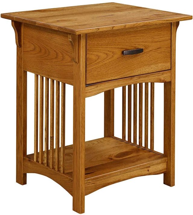 Country Classic Collection Customizable Mission 1-Drawer Nightstand-1