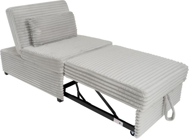 Powell® Dozer Gray Curdoroy Twin Sleeper Chair-1